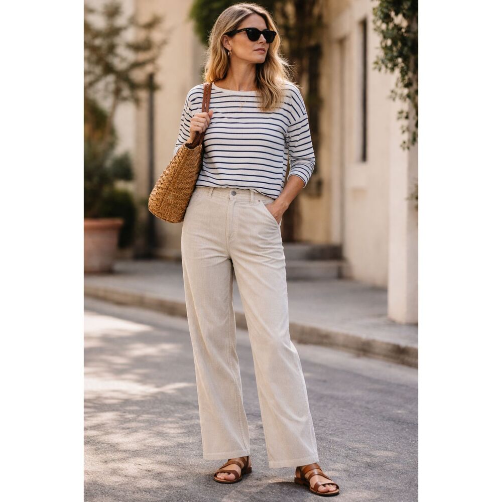 COS Beige Corduroy Jeans Pants Trousers Women's Size 14